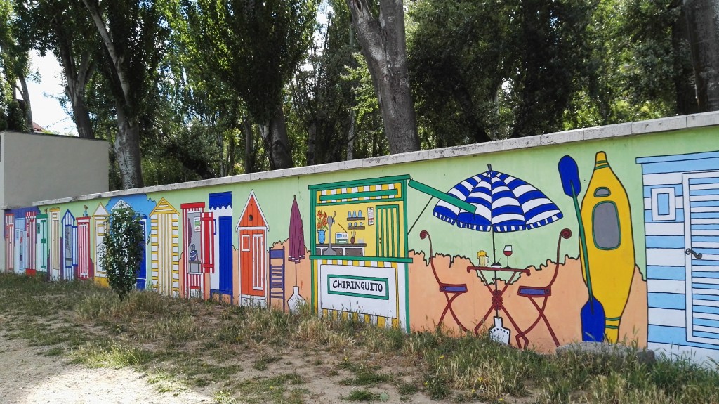 La recreación de un día de playa, a cargo de Inés García Candau, en Las Moreras.