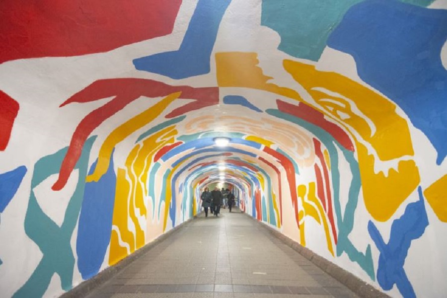 mural tunel de labradores