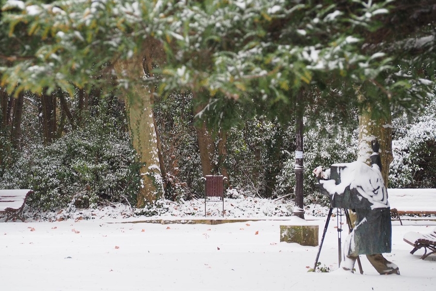 fotografo con nieve